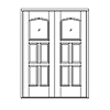 1-lite byzantine style over 4-panel double door
Unit Dimension 67-1/2" x 91-3/8"
Door Dimension 33" x 90"
Panels - flat
Glazing - IG